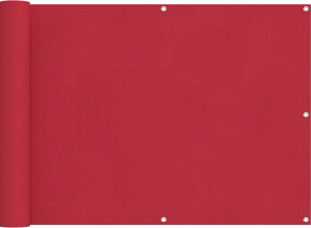 vidaXL Ecran de balcon Roșu 75 x 200 cm Oxford alu acoperit cu PU