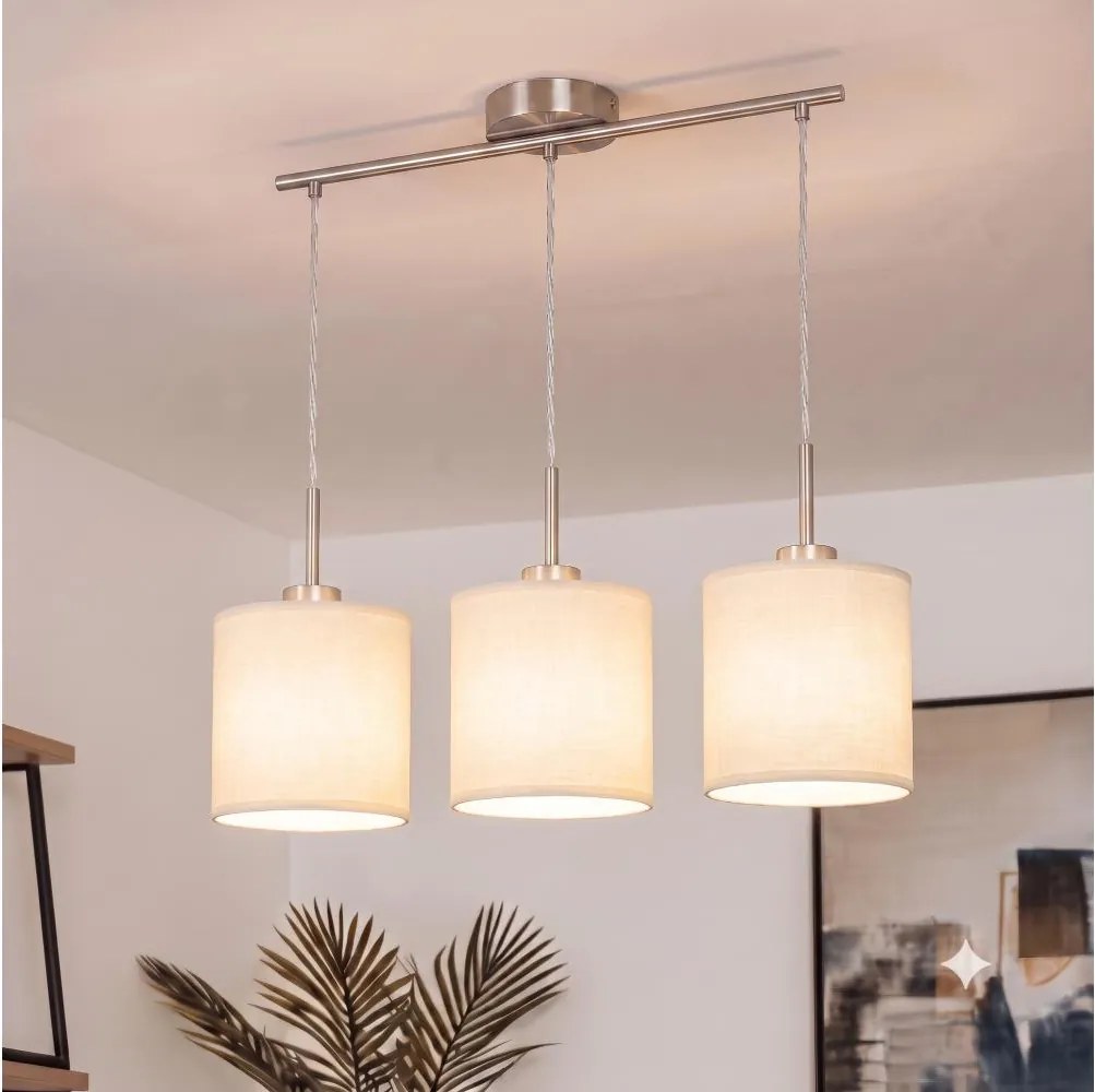 Brilagi - Pendul LED pe cablu NUBILA 3xE27/60W/230V crem