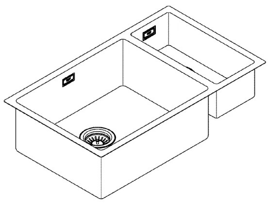 GROHE 31575SD1 - Chiuvetă de bucătărie K700U, 760 × 450 mm, inox