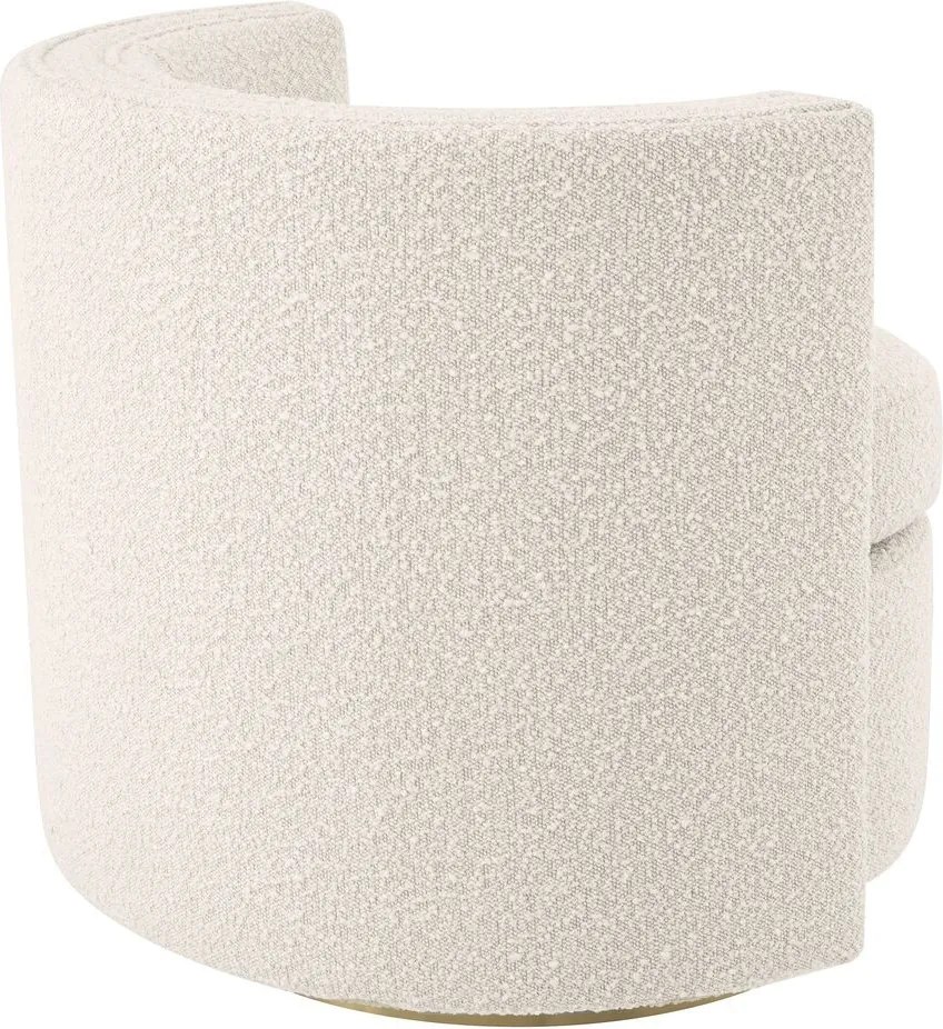 Fotoliu pivotant design elegant Amanda, boucle crem 115379 HZ