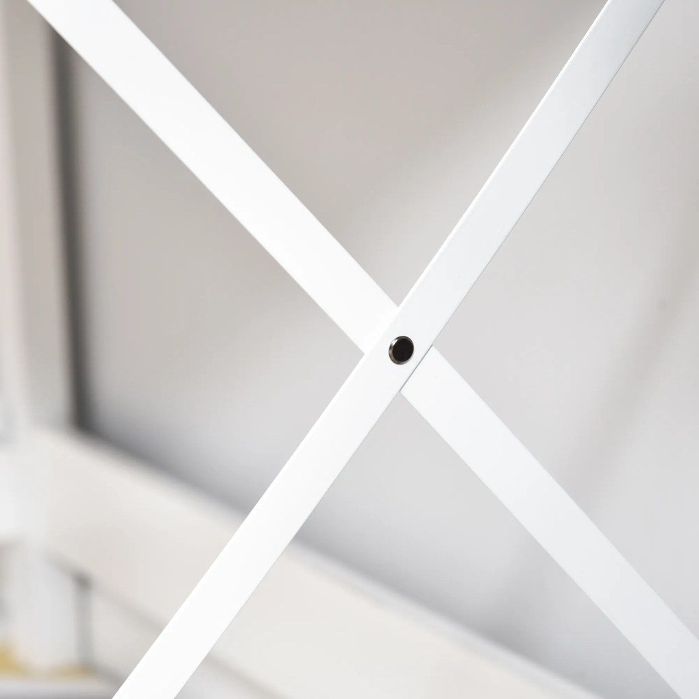 HOMCOM Birou cu depozitare birou bibliotecă birou din lemn modern cu rafturi și blat mare pentru spații mici birou acasă dormitor, 105 x 50 x 137,5 cm, alb | Aosom Romania