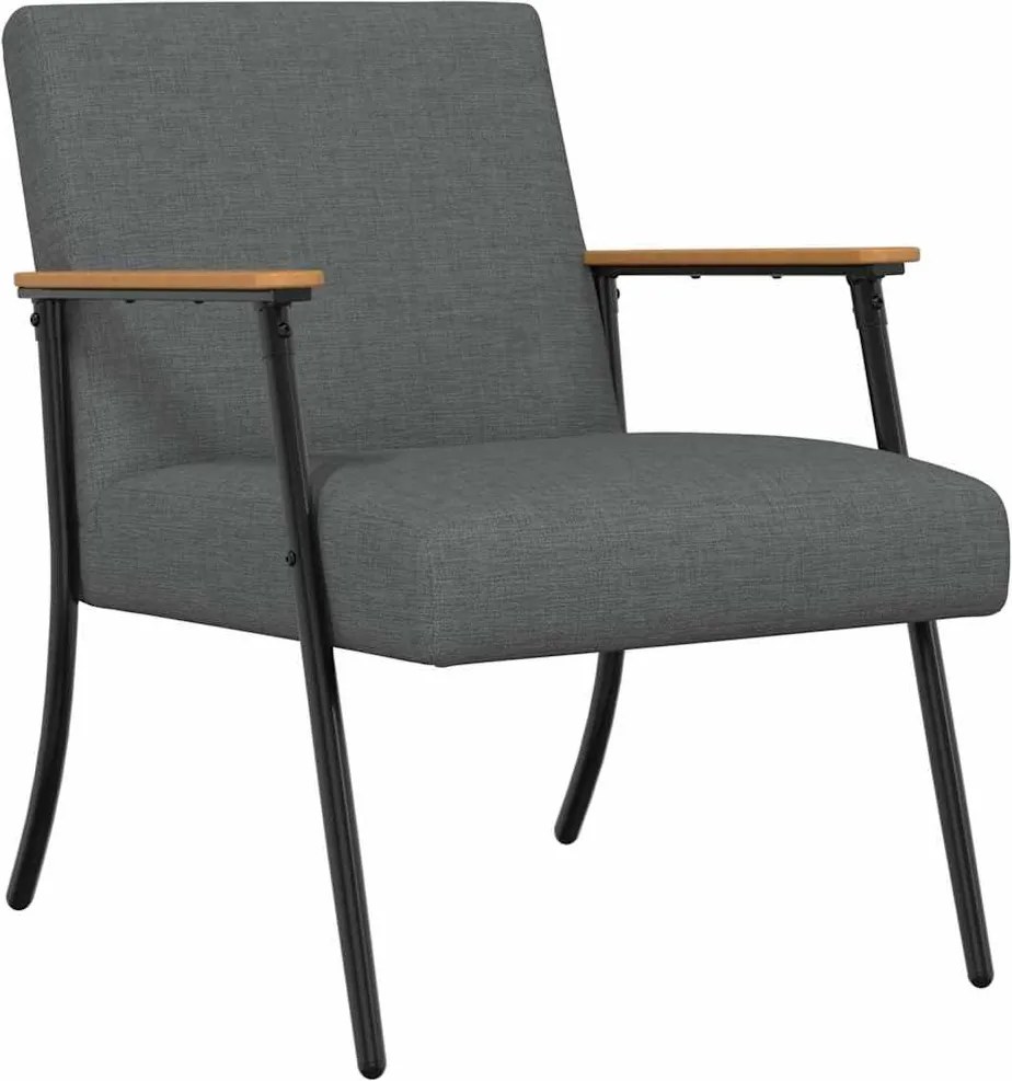 vidaXL fotoliu Gri închis 59 x 75 x 78 cm țesătură