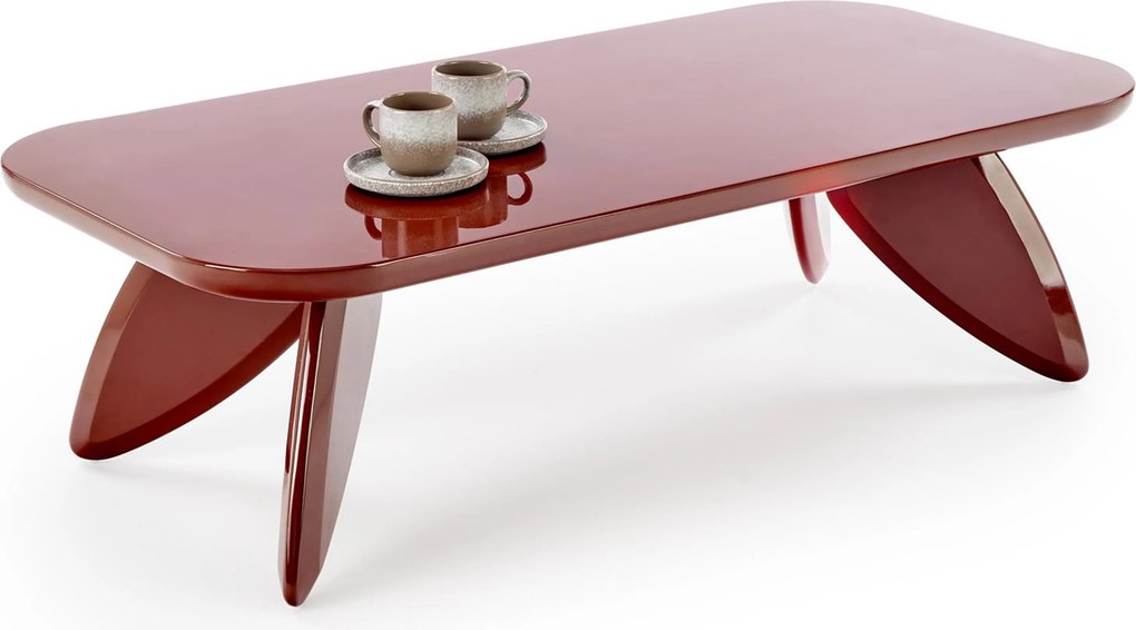 Măsuță de cafea dreptunghiulară Lumis 120 cm - burgund
