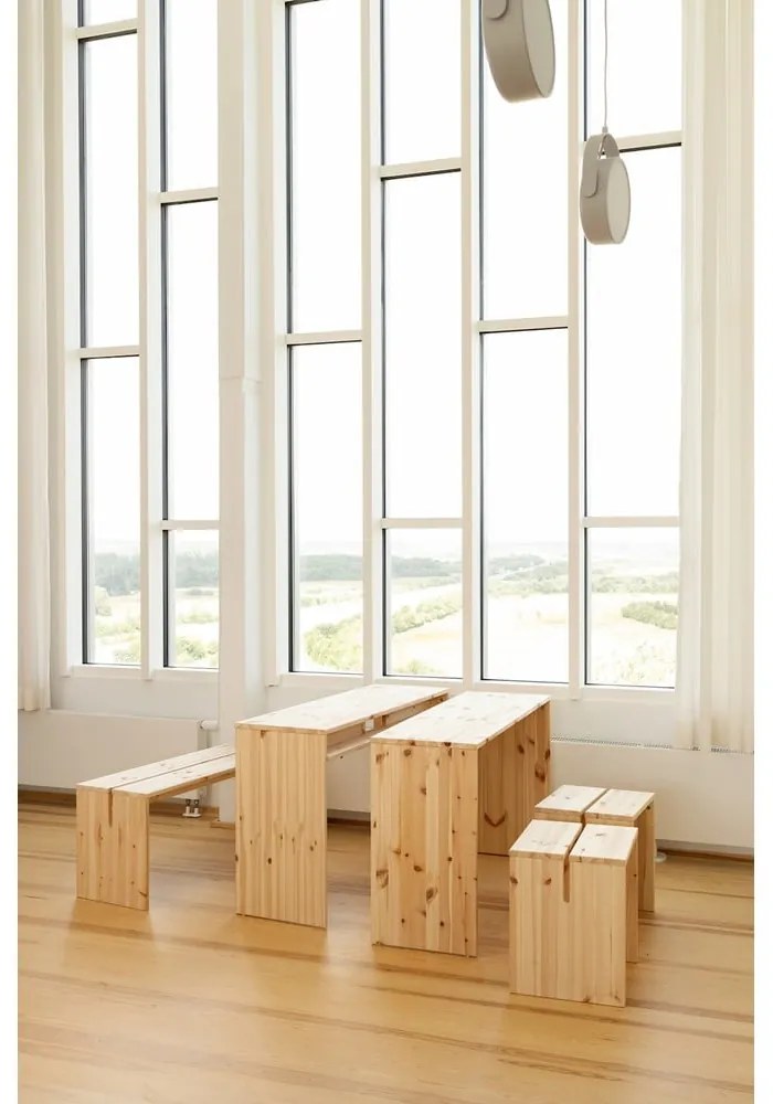 Scaun tip taburet în culoare naturală din lemn de pin Join-In – Karup Design