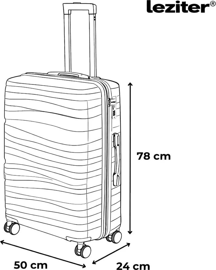 Valiză mare Travelux Voyager cu hardtop 50x78x30 cm gri