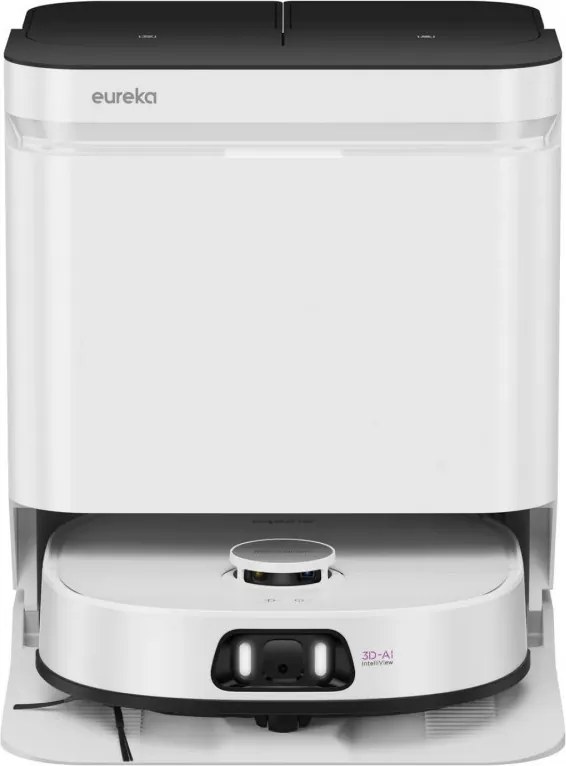 Aspirator robot Eureka J15 Ultra, 19 000 Pa, 3 l, Autonomie de 150 min, Lidar + camerа RGB, FlexiRazor, Comanda vocala, Alb