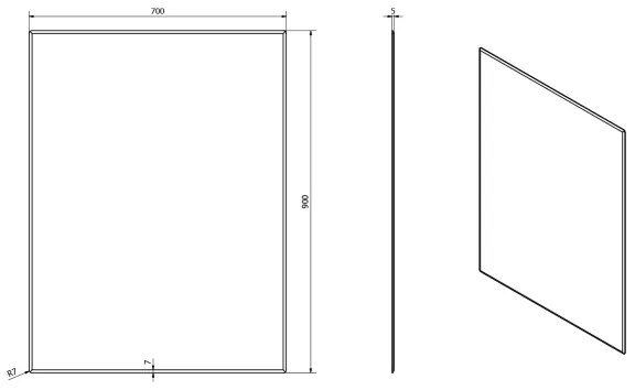 Oglindă Sapho ACCORD 70 x 90 cm
