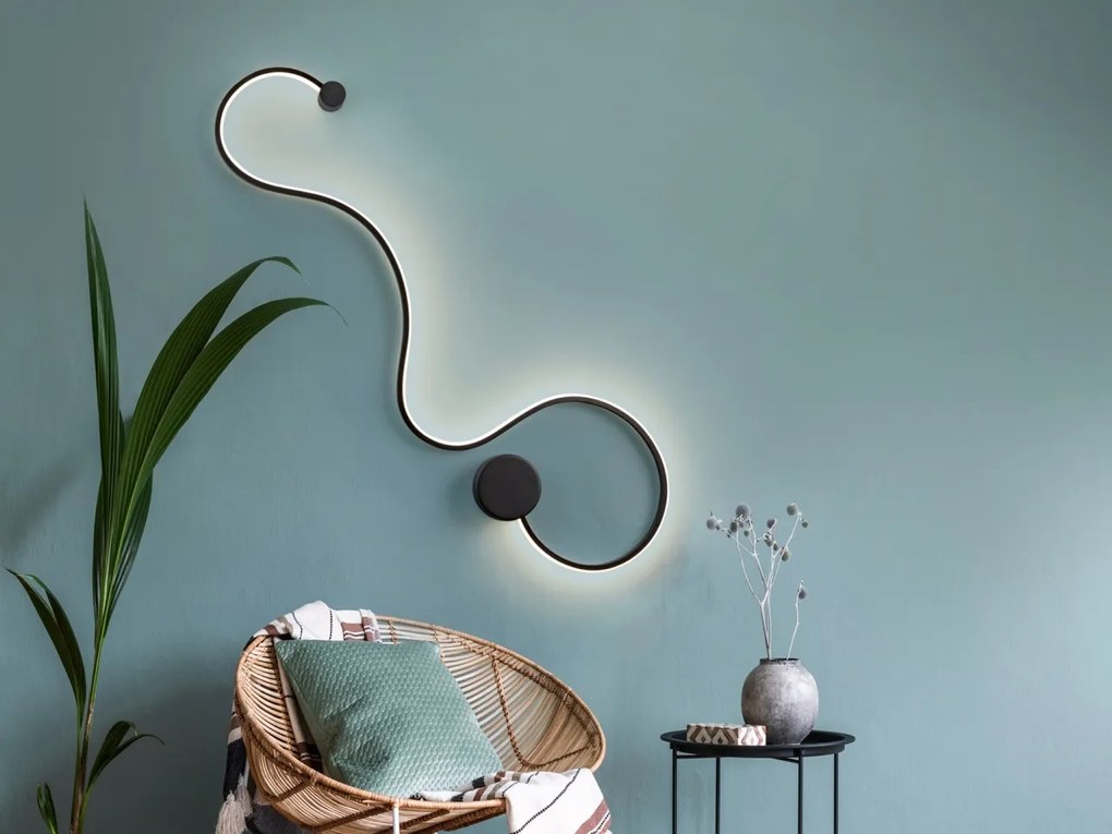 Aplica de perete LED design modern decorativ Grafos negru SV-227018