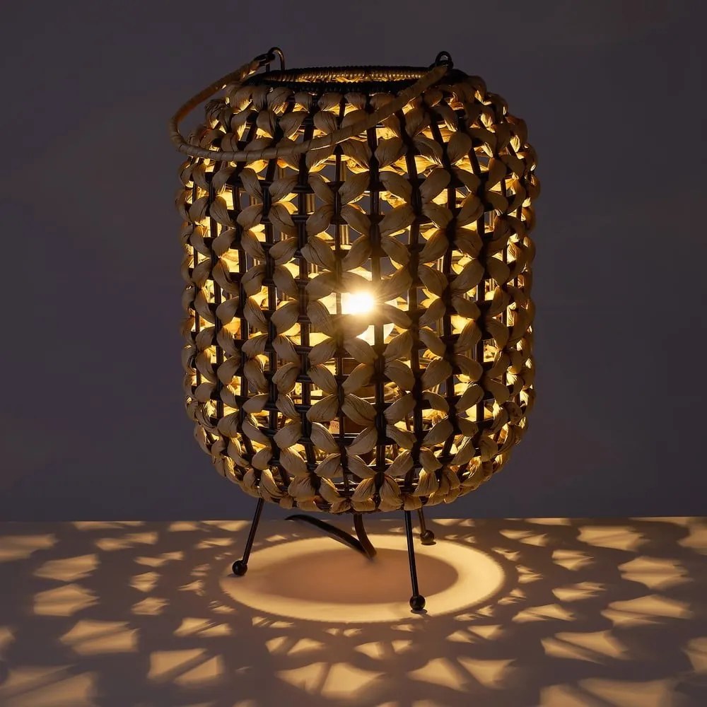 Veioză negru/natural (înălțime 30 cm) – Casa Selección