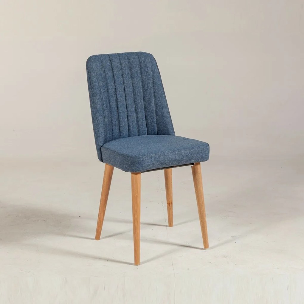 Scaun de sufragerie Vina Dark Blue  and Atlantic Pine