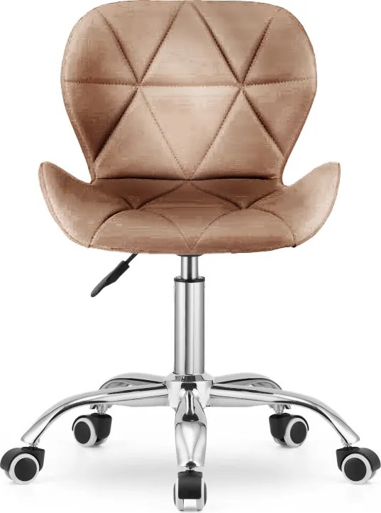 Reducere Scaun de birou maro deschis AVOLA VELVET II. calitate