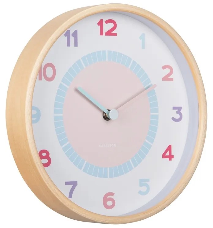 Karlsson 5963MC design ceas de perete albastru deschis, diametru 25 cm