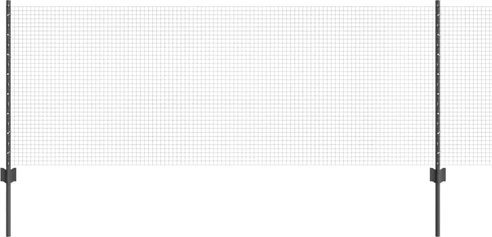 vidaXL Gard cu Stâlp Gri 0,8 x 10 m Oțel și PVC