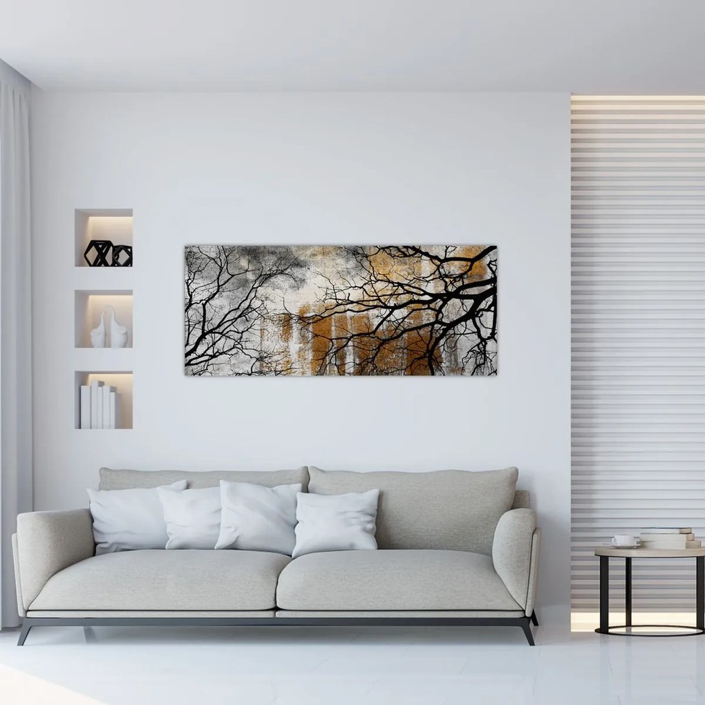 Tablou - Siluetă copac (120x50 cm)