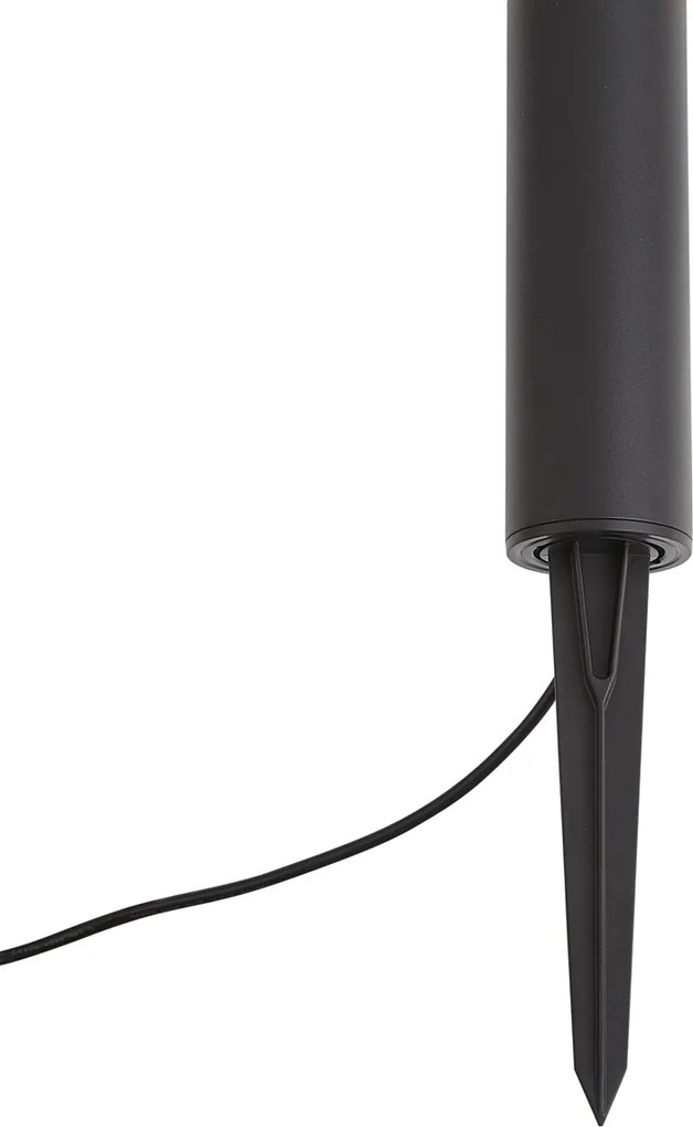 Lampa moderna de exterior tip bolard 12V neagra, cu LED inclus, IP65 - Voltaire Palo