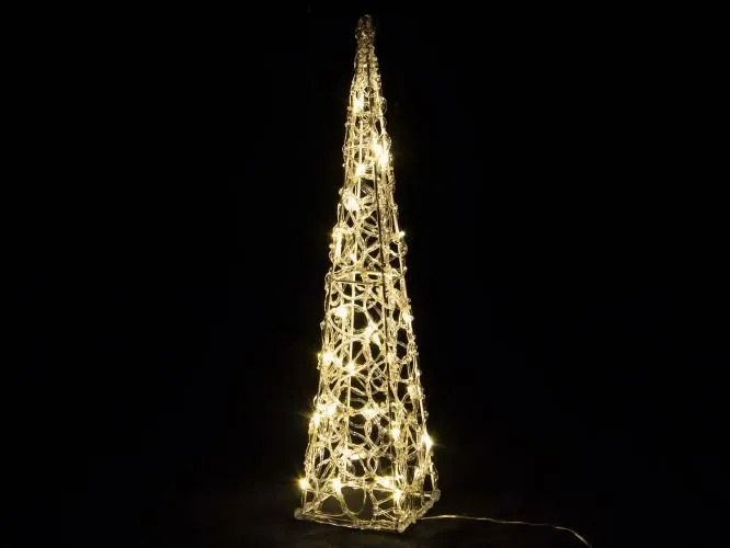 Instalație pirămidă de Crăciun, 60 cm - alb cald