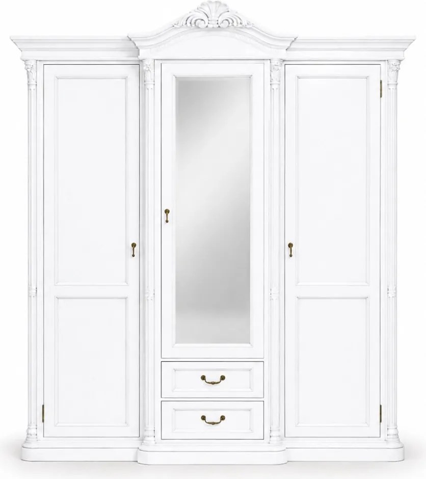 Dulap lemn masiv Briston 3 usi 2 sertare: L 178 x A 65 x H 233 cm