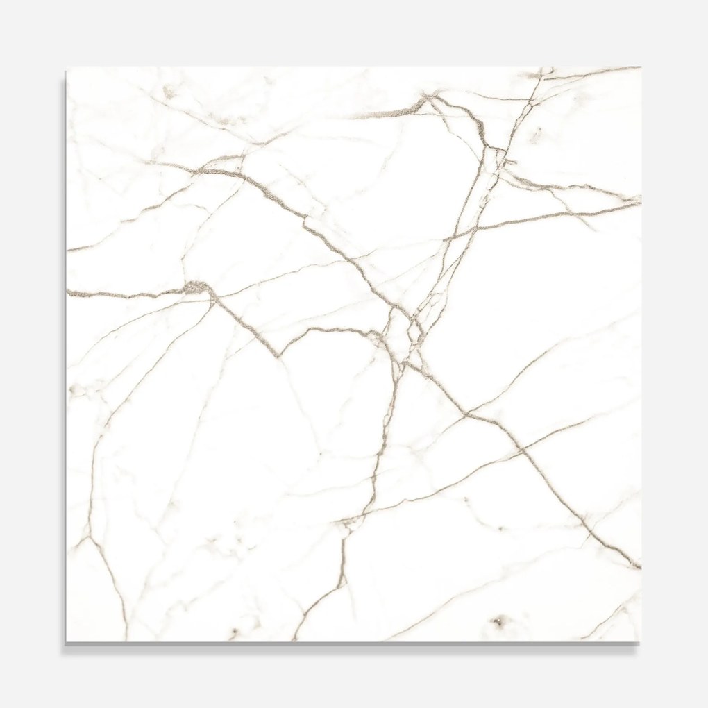 Panou Sticla Bucatarie, 100x100cm, Protectie aragaz, Antistropi, Termorezistent, Abstracte, Marble, White Brown Lines Marble