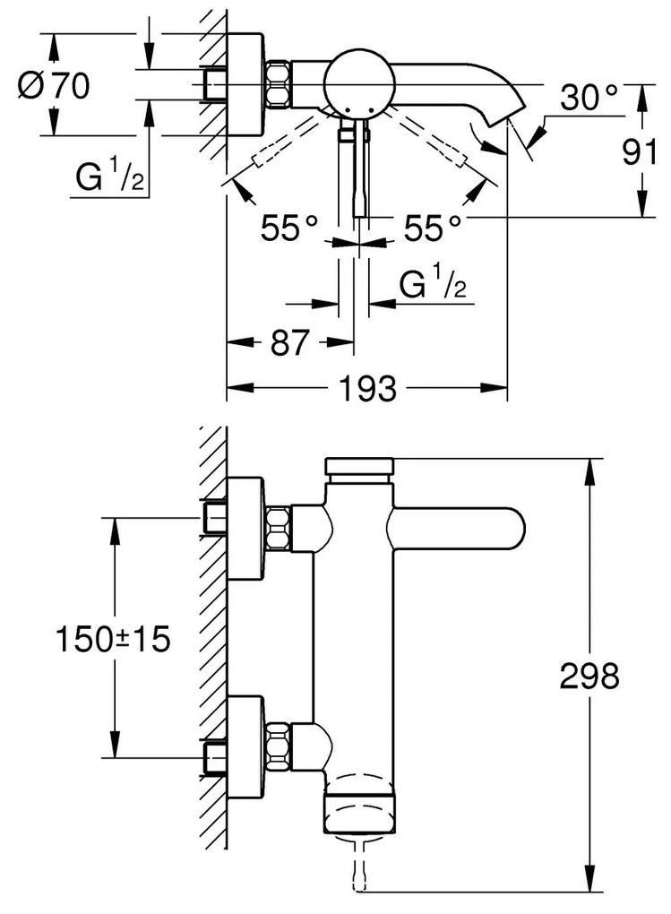 Grohe Vitalio Flex Silver furtun de dus 125 cm crom 22112000
