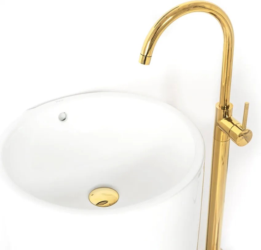 Robinet pentru lavoar Rea Lungo Ortis Gold