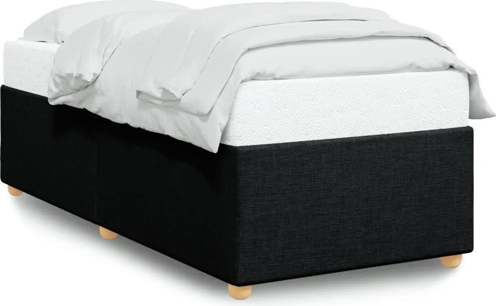 vidaXL Cadru pat fără saltea țesătură neagră 90x200 cm