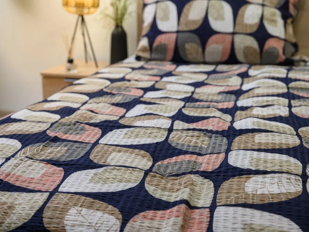 Lenjerie de pat Creponata din bumbac Renforce FRUNZA DE TOAMNA colorat Dimensiune lenjerie de pat: 70 x 90 cm | 140 x 200 cm