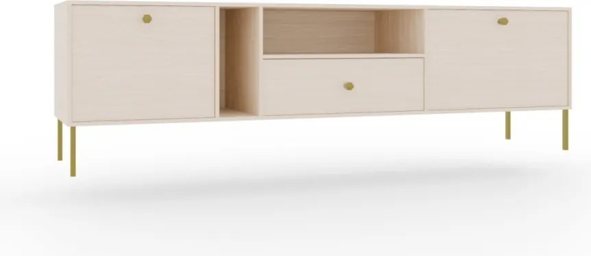 Comodă TV, 180x41x50 cm, Tili 3, ADRK Furniture (Culoare: Bej nisipos / Bej nisipos)