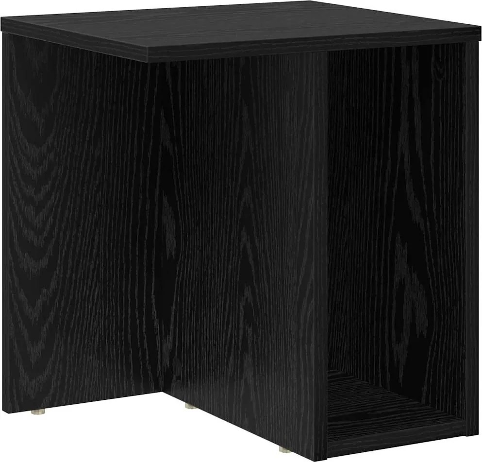 vidaXL Masă laterală Stejar Negru 37 x 32 x 40 cm Lemn compozit