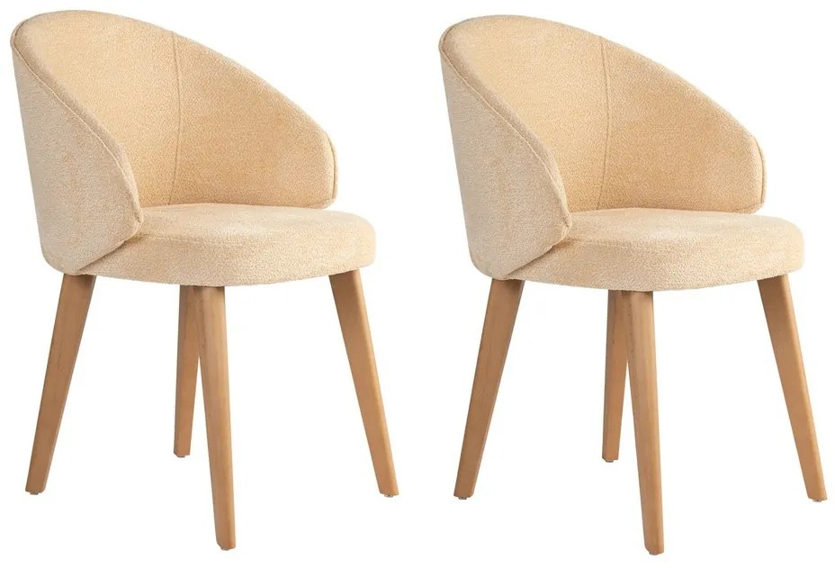 Set de scaune de sufragerie Bentley Beige and Light Oak, 2 buc.