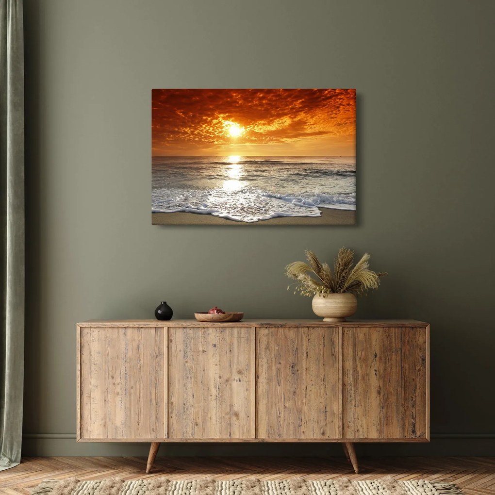 Tablou cu apus de soare din Corsica (90x60 cm)