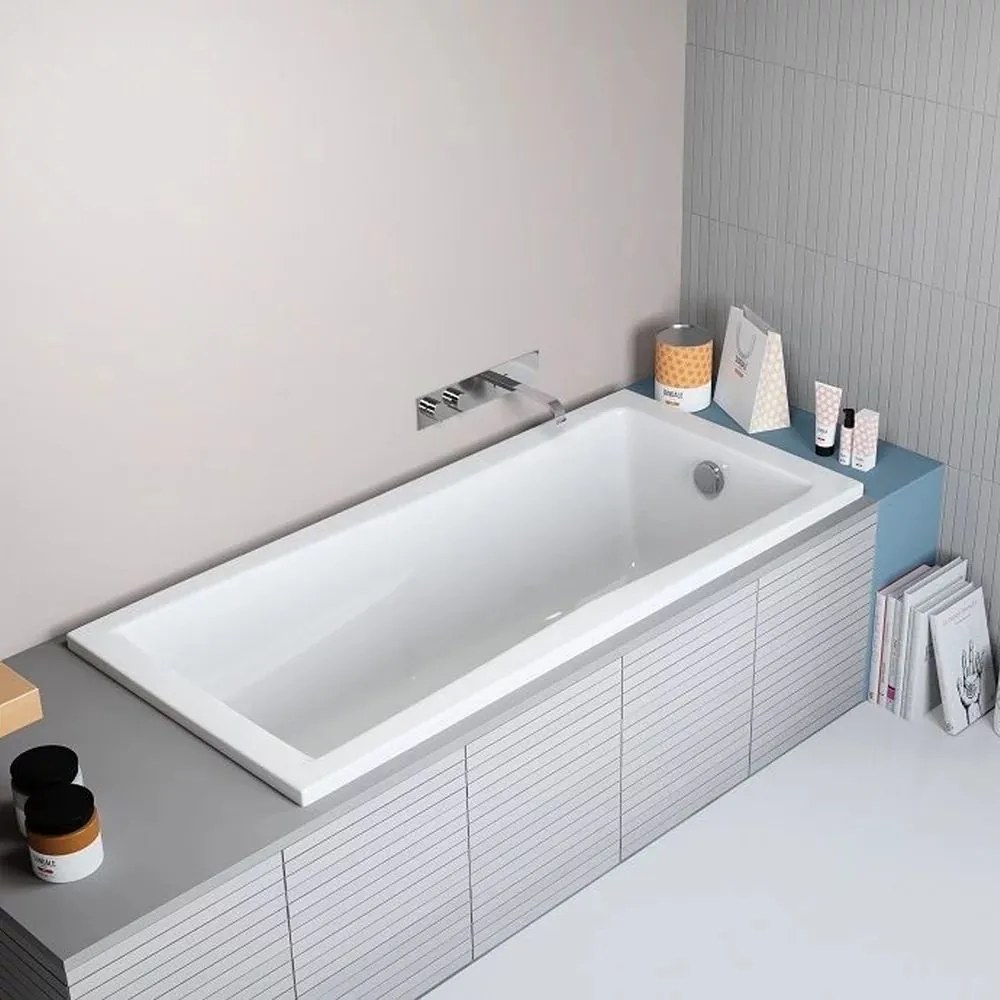 Cada dreptunghiulara Radaway Arkadia acril 170x75 cm alb lucios