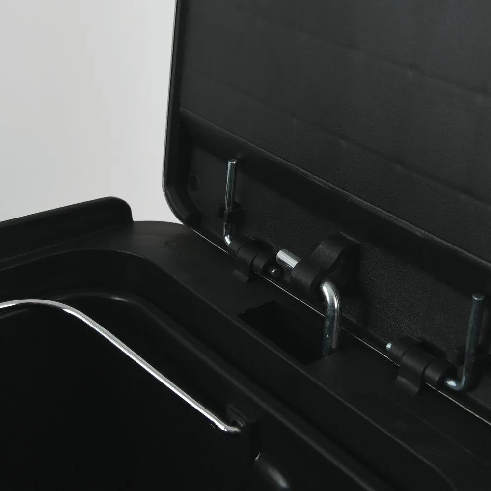 Coș de gunoi argintiu mat pentru reciclare/cu pedală 2x20 l din oțel Aliya – Spirella