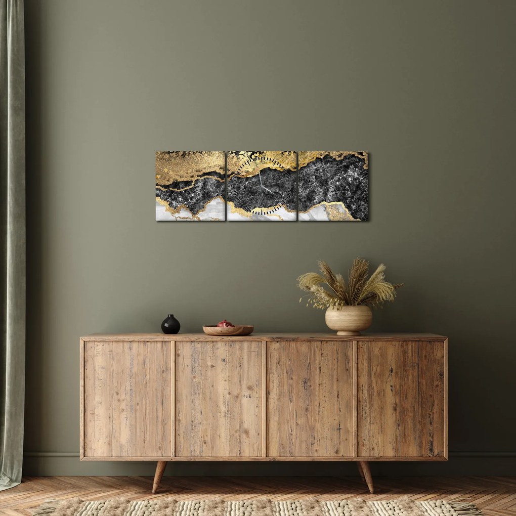 Tablou - Marmură (cu ceas) (90x30 cm)