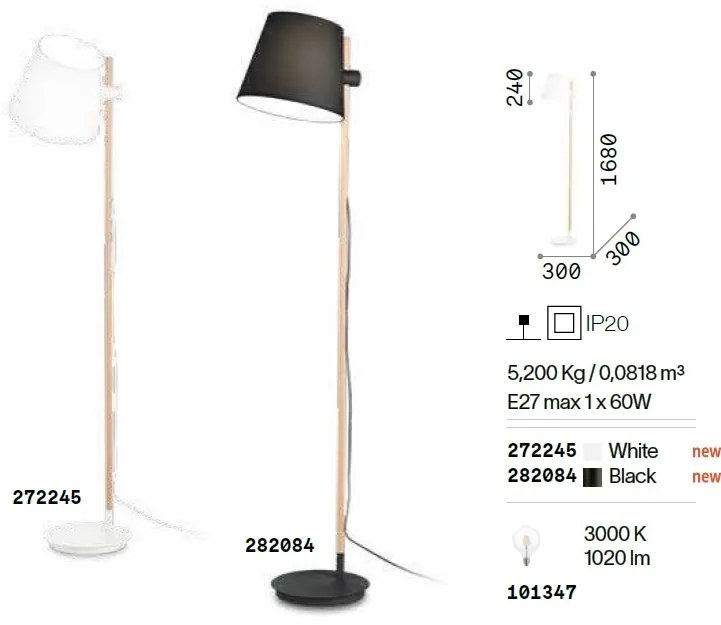 Lampadar, Lampa de podea AXEL PT1 BIANCO