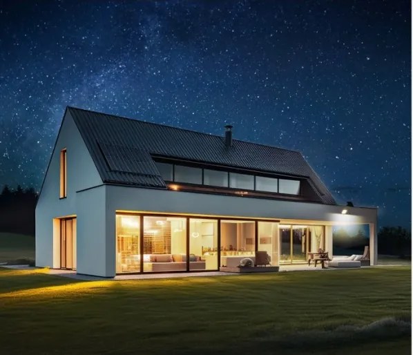 Proiector solar LED cu senzor, 10W, 3,7V, 4000K, IP65, 3600 mAh + telecomandă