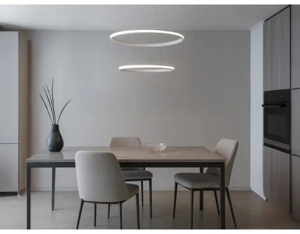 Candelabru LED dimabil suspendat pe cablu LED/90W/230V 3000-6500K Ø 60 cm + telecomandă