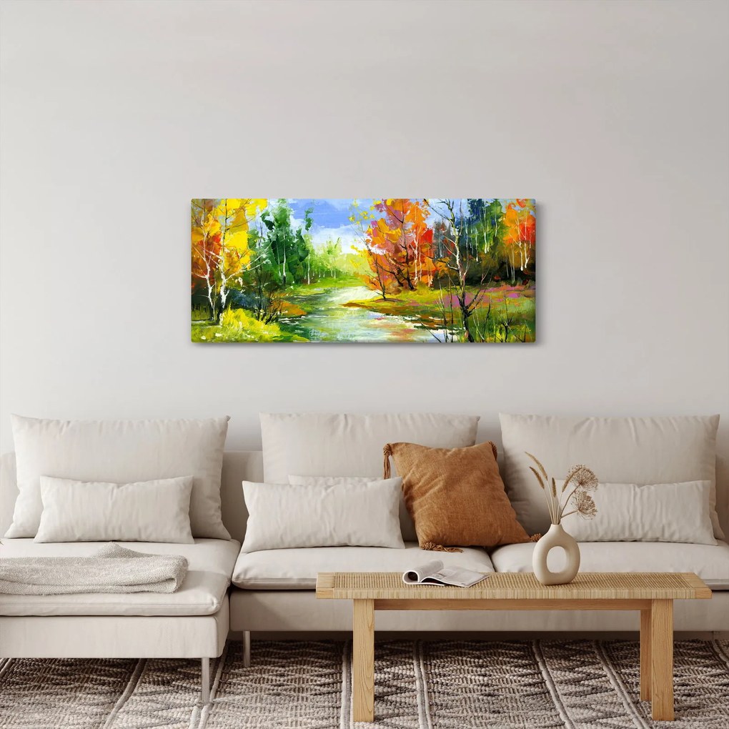 Tablou - Peisaj - pictură (120x50 cm)