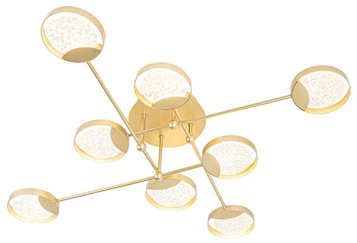 Plafoniera aurie cu LED in 3 trepte reglabila 8 lumini - Patrick