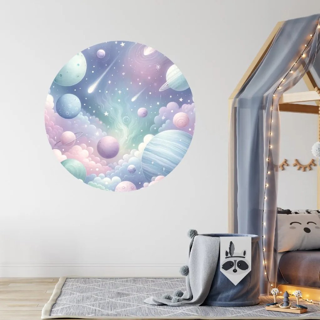 PIPPER. Autocolant circular de perete „Un univers magic” mărimea: 60cm