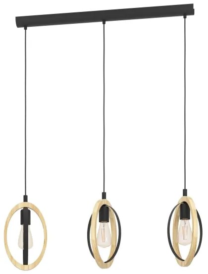 Eglo 43462 - Lustră pe cablu BASILDON 3xE27/40W/230V