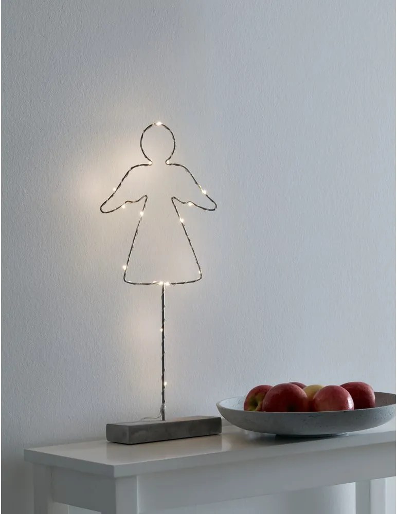 Decorațiune luminoasă cu LED Markslöjd Malin, înălțime 84 cm, gri