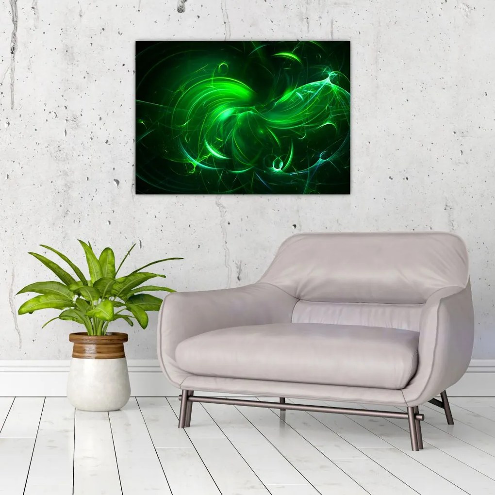 Tablou - abstracție verde (70x50 cm)