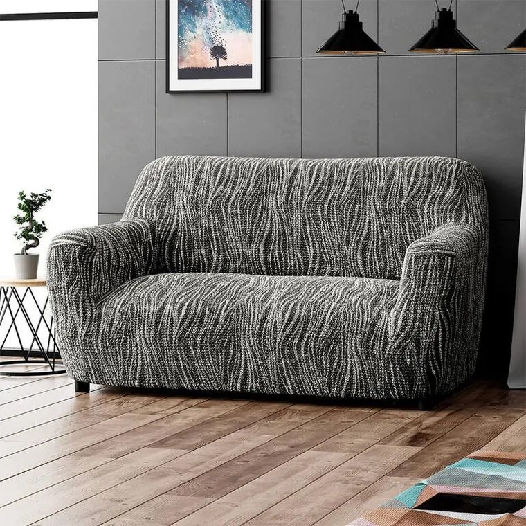Gaico Huse bielastice UNIVERSO NOU dungi alb-negru fotoliu dublu (l. 120 - 160 cm)