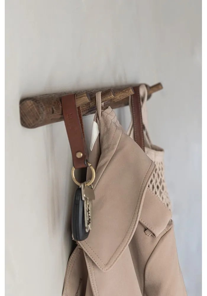 Cuier de perete maro din lemn de stejar 72 cm Roots – Mette Ditmer Denmark