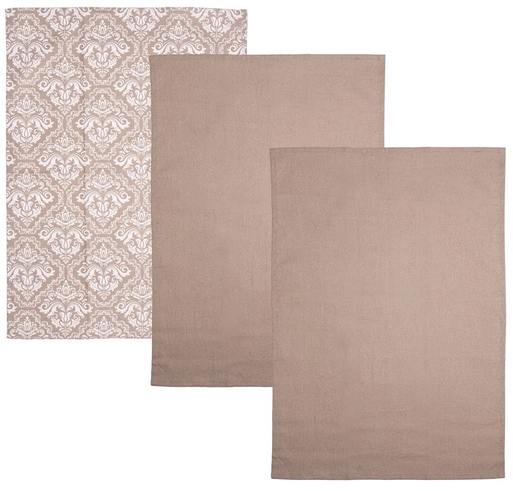 Șervet de bucătărie Beige, 50 x 70 cm, set 3 buc.