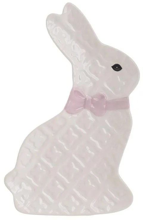 Platou White Pink Bunny 25 x 16 cm