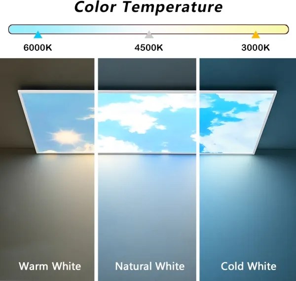 Brilagi -LED Plafonieră LED reglabilă SLIMFRAME SKY LED/80W/230V 120x60 cm argintiu/albastru+telecomandă