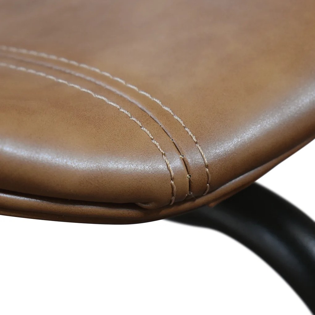 SET 4 Scaune Ciprus, piele ecologica ,structura metalica - MARO CAMEL