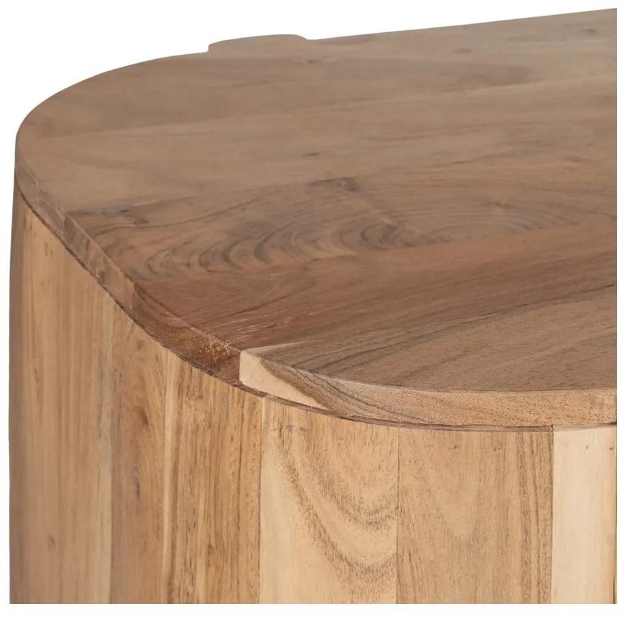 Vitrină în culoare naturală din lemn de acacia 180x80x40 cm Creel – Ixia