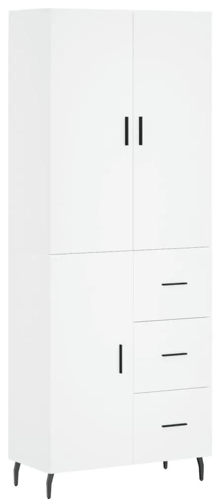 3195915 vidaXL Dulap înalt, alb, 69,5x34x180 cm, lemn compozit